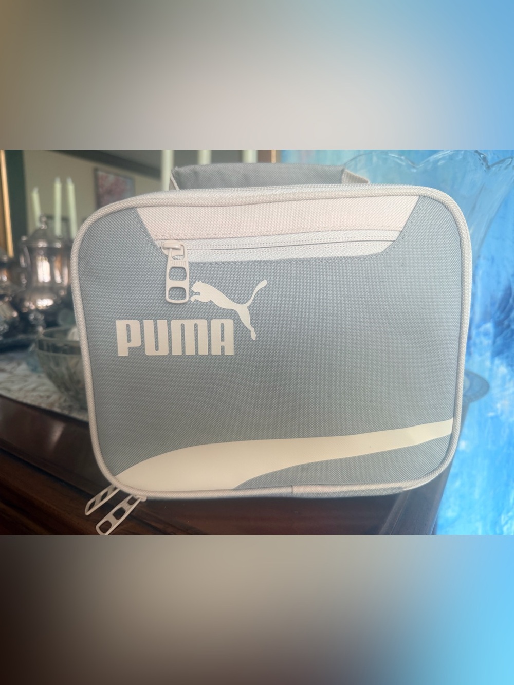 Puma Light Gray & pale pink Lunch Tote with Top Handle - Picture 4 of 13